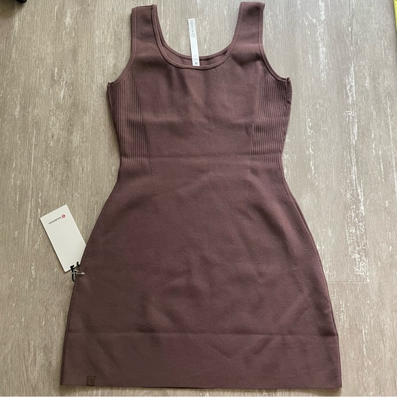 Lululemon Tight-Fit Knit Tank Dress in Java (rich brown) - Picture 4 of 10